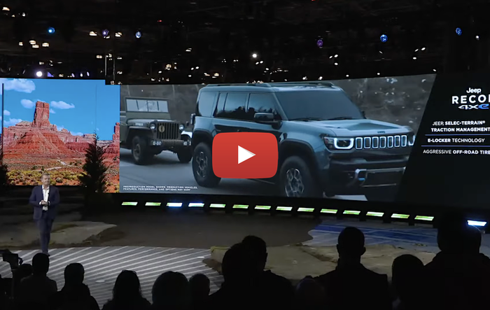 Jeep Recon 4xe driving footage from NYIAS