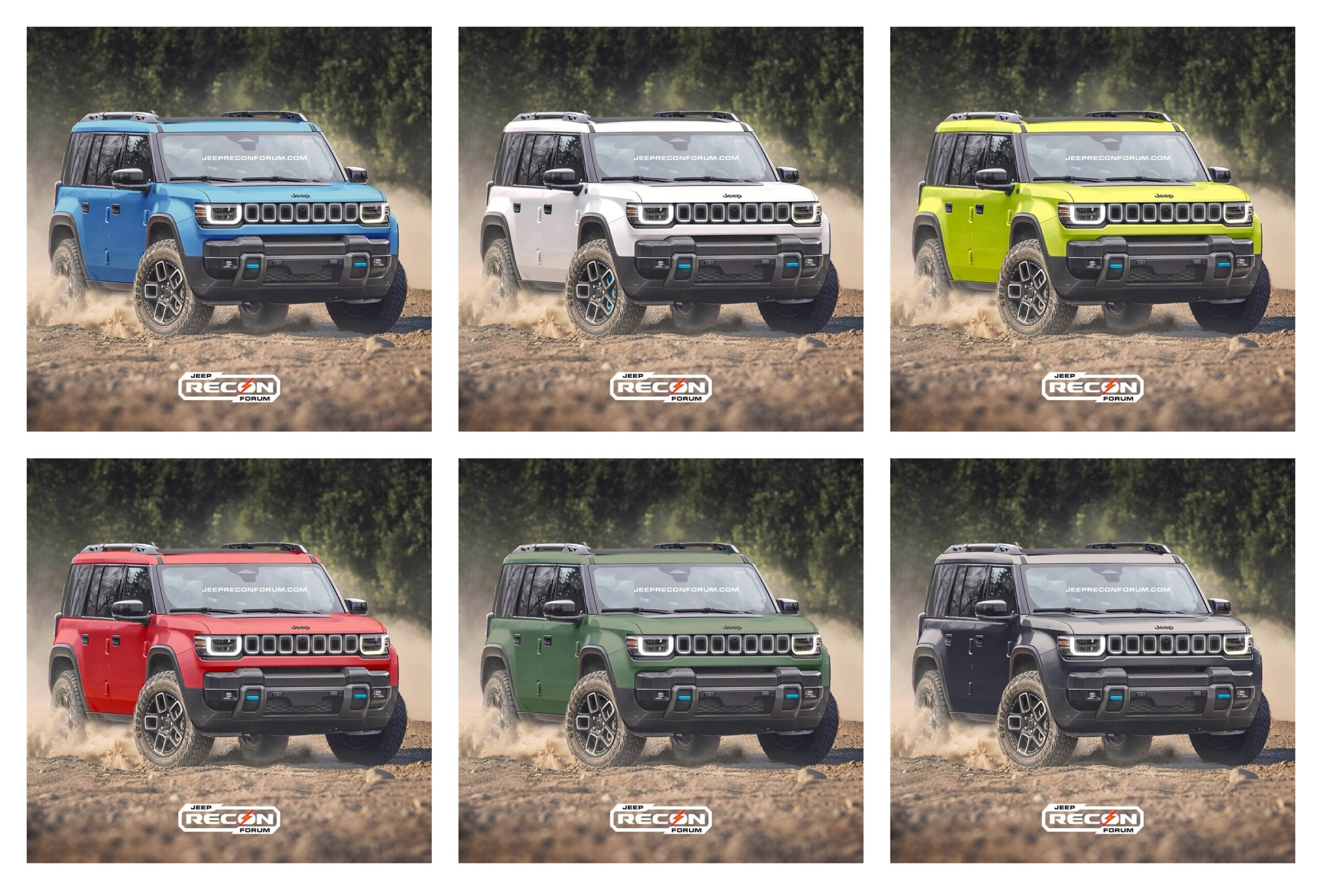 Preview: 2026 Jeep Recon Colors w/ Black & White Roofs | Jeep Recon EV ...